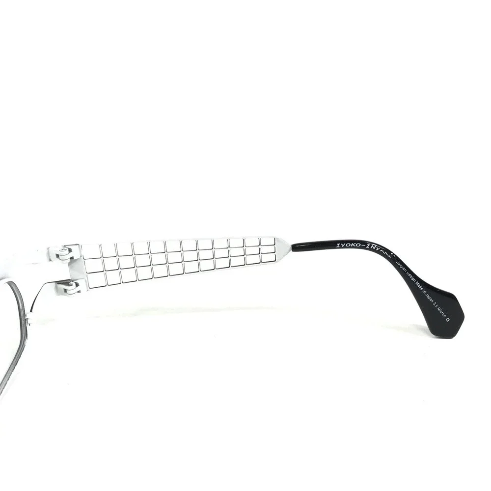 Iyoko-Inyake Eyeglasses Frames IY570 Col.143 Black White Rectangular 50-18-140